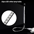 Miniatyrbillede 3 af 5: Let Laptop Lampe Usb Led 5v 1w 10 Led Lang Svanehals Touch Dimmer