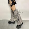 Miniatyrbilde 2 av 5: Y2K Beinstøtter for Kvinner Vinter - Slouchy Beinstøtter - Lolita Kawaii Tilbehør