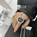 Miniatyrbillede 5 af 5: 2 stk. Oversize Statement Ringe Dronning Bryllup Finger Ring Kostume J