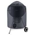 Miniatyrbillede 5 af 5: 190T Grilldække til Premium Kulgrill, Kulgrill, Robust Vandtæt Kedelgrilldække, Fade- og UV-resistent Sort 27,5*27,5 Tommer