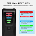 Miniatyrbillede 2 af 5: Håndholdte LED EMF-detektorer Jagt Elektromagnetisk Paranormalt Udstyr Tester 5LED Elektromagnetisk Feltstrålingsdetektorer Tester