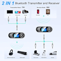 Miniatyrbillede 3 af 5: Bluetooth 5.0-sender og -modtager, 2-i-1 Bluetooth-lydadapter med