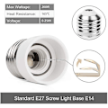 Miniatyrbild 3 av 5: E27 till E14 4-pack sockeladapter Högkvalitativ lampbas sockelkonverteradapter för LED-lampor och glödlampor och CFL-lampor