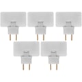 Miniatyrbilde 1 av 5: 5 stk. Flat Socket Trådløs Pluggomformer 180 Graders Rotasjon 1 til 3 EU Pluggadapter 110-250V for Plassering Bak Møbler.