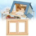 Miniatyrbild 2 av 5: 1:12 skala samlarobjekt miniatyr fönster för dockhus DIY leksak sim
