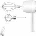 Miniatyrbild 1 av 5: USB-laddningsbar sladdlös elektrisk batteridriven, 5 hastigheter 304 rostfritt stål automatisk visp, multifunktionshandmixer, bärbar elektrisk äggvisp kök (vit)