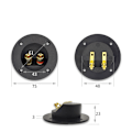 Pikkukuva 2 / 5: Way Kaiutinliitäntälohko 2 kpl Kaiutinliitäntäpultit Subwoofer-kaapelille Liittimet