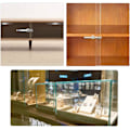 Miniatyrbilde 5 av 5: Skyvedørslåser i deler, Glassmonteringslås med nøkkel, Sinklegering Terrariumlås, Skyvemonteringsdørslås