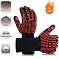 Miniatyrbilde 2 av 4: Hansker og grytekluter Finger Grill Hansker BBQ Hansker 1 Par Varmebestandige Stekeovnshansker opptil 800°C/1472°F Universal Størrelse Stekeovnshansker Stekeovnshansker（ro