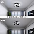 Miniatyrbilde 3 av 5: 20w Moderne LED-taklampe, 2500lm, 6000k Kaldt hvitt, 24cm, svart [
