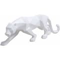 Vit Svart Panter Skulptur Prydnader Skulptur Geometrisk Harts