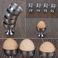 Miniatyrbilde 5 av 5: 4 stk, rustfritt stål eggbrett, eggbrett, eggkopp, ande eggkopp, eggkopp, frokost, middag kokekar