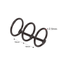 Miniatyrbillede 5 af 5: 10 stk. Løsbladet mappe 3 ringbind Ringe Notesbog Klips Bogringe Tre hullers bindemiddel Segmenteret bindemiddel Bogringe Legering Sort