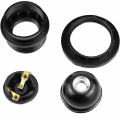 Miniatyrbillede 3 af 5: 4 stk. E27 fatningadapter fatning E27 sort E27 fatning skrue fatning