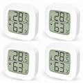 Miniatyrbillede 1 af 5: Indendørs Termometer Hjemmesæt med 4 Digitale Termometre Hygrometre, Digitalt Termometer til Soveværelse