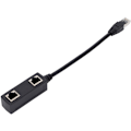 Miniatyrbilde 4 av 4: 1 til 2 Port RJ45 Splitter Adapter Jevn Overføring Utmerket Tilkobling Nettverkskabeladapter Lavstrømskabeladapter og Kontakt