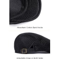 Miniatyrbilde 4 av 5: Beret Cap for Men Summer Mesh Breathable Drawstring Hat Newsboy F