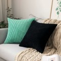 Miniatyrbillede 3 af 4: Soild Soft Corduroy Square Dekorative Pudebetræk Pudebetræk