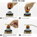 Miniatyrbild 4 av 5: Gasomvandlare, Gaspatronadapter, Gasadapterpatron, Gasolköksadapter, Munstycksadapter för campingkök för påskruvbar butangaspatron