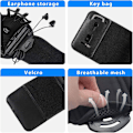 Miniatyrbilde 3 av 5: Sportstelefonarmband, 360° avtakbart sportsarmband for iPhone 13/12/11/X XR XS/8/7/6 Plus, avtakbart for Android, Samsung Galaxy, alle telefoner 4''-6