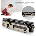Miniatyrbild 3 av 5: Legering Dubbeldäckare Bussmodell Leksak, Elektrisk 1:50 Drag tillbaka Bilar C