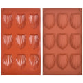 Miniatyrbilde 1 av 5: 2 stk Madeleine-form, silikon, 9-hulls Madeleine-bakingsform, non-stick Madele