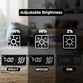 Miniatyrbillede 4 af 5: Digitalt vækkeur i træ med elektronisk LED-tidsvisning (sort)