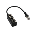 Miniatyrbild 1 av 5: Ethernet Rj45 Splitter Kabel, Ethernet LAN Nätverksförlängningskabel Adapter Rj45 Hane till 3 Hon Splitter för Super Cat5 Cat5E Cat6 Cat7 LAN Ethernet Plug Adapter