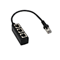 Miniatyrbillede 1 af 5: Ethernet Rj45 Splitter-kabel, Ethernet LAN-netværksforlængerkabeladapter Rj45 han til 3 hun Splitter til Super Cat5 Cat5E Cat6 Cat7 LAN Ethernet-stikadapter