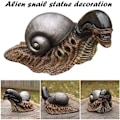 Miniatyrbillede 5 af 5: Snegl Statuer Snegle Figur Harpiks Landskab Ornamenter Tommelfingre til