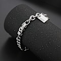 Miniatyrbillede 4 af 5: Cool rustfrit chunky tykt stort ledkæde armbånd 19CM+3cm