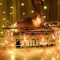 Miniatyrbild 3 av 5: Rosa Flamingo-lampor, LED-ljusslingor för utomhusbruk, 3 m, set med 20 LED-lampor