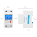 Miniatyrbild 2 av 5: DDS6619-013 Hushåll Enfas 2P Rail Multifunktion Återställbar Batterimätare Universell Digital Elektronisk Timer - Transparent Hölje