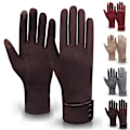 Miniatyrbild 4 av 5: Dam vinter touch screen full finger plysch foder knappar utomhus