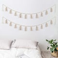 Miniatyrbild 2 av 5: 2-pack Macrame vävd tofs girlang mage korg dekorativ vägg