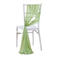 Miniatyrbilde 1 av 5: Sett med 3 romantiske chiffon tyll bryllupsstoltrekk - 20*250cm, salviegrønn