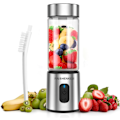 Miniatyrbillede 1 af 5: Blender Mixer, 400ML Bærbar Smoothie Blender Mini Mixer med 6 Rustfri Stål Blade, USB Mini Blender til Juice, Shakes og Babymad