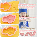 Miniatyrbilde 3 av 5: 8 stk Dinosaur Pattern Animal Biscuit Stamp, Cartoon Cookie Cutter, Bil
