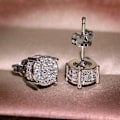 Miniatyrbillede 2 af 5: Kvinde Bryllup Ørestikker Smykker Syntetisk Diamant Øreringe L