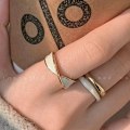 Pikkukuva 3 / 5: 2 kpl Säädettävät Avoimet Renkaat - Trendikkäät Elegantit Ainutlaatuiset Kuutio Zirkonia