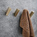 Miniatyrbillede 4 af 5: 4 stk. Heavy Duty vægmonterede badeværelses håndklædekroge - Børstet guld