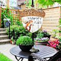 Miniatyrbillede 3 af 5: Happy Fall Skilt Træ Efterår Høst Ornamenter Veranda Forreste Dør Th