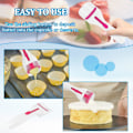 Miniatyrbilde 2 av 5: Kakedeigfordelingsøse, en-trykks glideknapp melpasta dispenser deigøse for DIY-baking (1 stk)