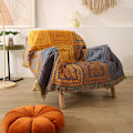Miniatyrbild 3 av 3: Etnisk stil filt lyxig stil soffa kudde garn filt multifunktionell soffa filt camping filt fuktbeständig picknickmatta Jacquard gobeläng，