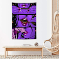 Pikkukuva 5 / 5: Hippy seinävaate Trippy Smoke Cool Girl Art Large Mysterious T