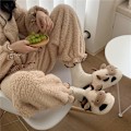 Miniatyrbild 3 av 5: Kvinnors koslippers inomhus tecknad ko tryck tofflor djur tofflor