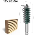 Miniatyrbillede 2 af 4: Router Bit Finger Joint Milling Cutter Mulling 12mm Shank 12x54mm Raised Panel V Joint for Wood Tenon Woodworking Tool