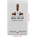 Miniatyrbilde 2 av 5: 100W Strømomformer AC 110V/120V til 220V/240V Trinn opp og ned Spenningsomformer Reiseadapter Transformer