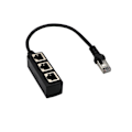 Miniatyrbillede 3 af 5: Ethernet Forlængerkabel Adapter Netværksadapter Ethernet Splitter, RJ45 1 til 3 Kabel Adapter, Plug and Play til Router TV Boks