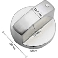 Miniatyrbilde 2 av 5: 6 stk. Universelle Metallkontrollknapper Gasskomfyrknapper 6mm Universelle Kontrollknapper Komfyrknapper for Gasskomfyr Kokeplate Ovn